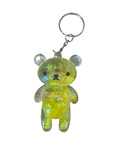 Yellow Glitter Bear key chain