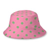 Polka Dot Bucket Hat- Pink and green