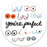 You'Re Perfect Boobs Die Cut Sticker