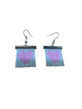 Mini heart beaded earrings - Baby Blue Pink Heart