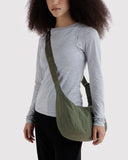 Medium Nylon Crescent Bag - Caper