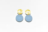 Small Double Bubble Earrings - Frost Blue