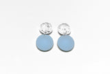 Small Double Bubble Earrings - Frost Blue