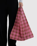 baggu Standard Bag - Azalea Pink Tartan