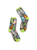Dopamine Dogs Black Sheer Crew Sock