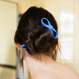 Chunks - Large Bow Hairpin in Blue