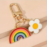 Rainbow Daisy Key chain