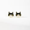 Black Cat Enamel stud