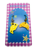 Croissant and Cheese Charm Earring Set