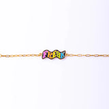 Freak Bracelet - 18k Gold Gilt Enamel Jewelry