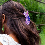 Purple Tabby Cat Hair Claw