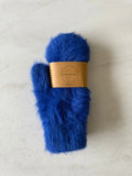 FLUFFY ANGORA MITTENS- Royal Blue