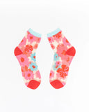 Ribbon Roses Sheer Socks