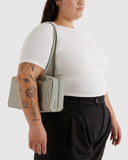 Medium Nylon Crescent Bag - Sage Stripe