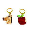 Horse and Apple Charm Earring