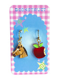Horse and Apple Charm Earring