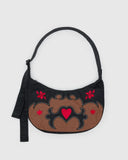 Bagggu Medium Nylon Crescent Bag - Western Appliqué