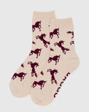 Baggu- Crew Sock - Horses