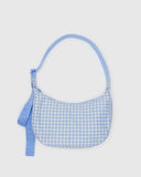 Baggu Medium Nylon Crescent Bag- Blue & White Gingham