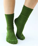 Okayok Dyed Cotton Socks -Moss