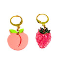 Raspberry Peach Charm Earring