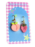 Raspberry Peach Charm Earring