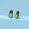 Pineapple Enamel Stud Earrings
