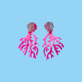 Pink Coral Earrings