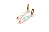 Mini Sardine Hoop Earrings- Iridescent