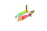 Mini Sardine Hoop Earrings- Rainbow