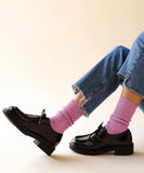 Okayok Dyed Cotton Socks -Orchid