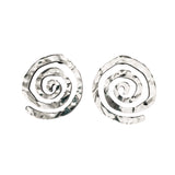 Silver Molten Swirl Earring