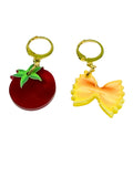 Tomato and Farfalle Charm Earring