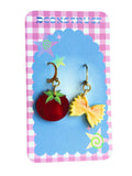 Tomato and Farfalle Charm Earring