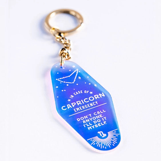 Capricorn Holographic Keychain