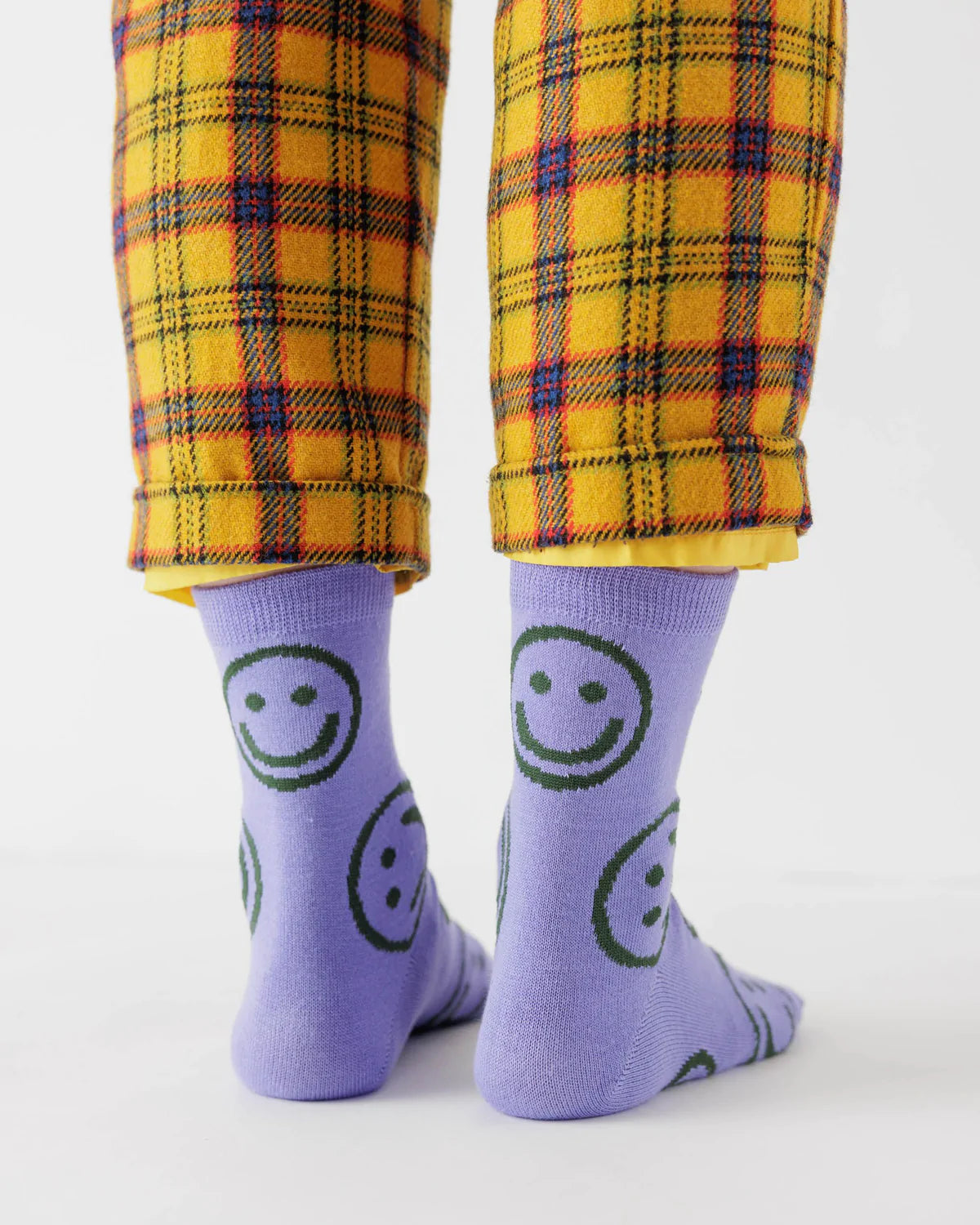 Crew Sock- Lavender Happy