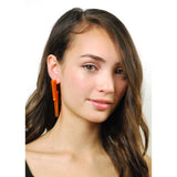 LIGHTNING BOLT EARRINGS IN CLEAR PINK