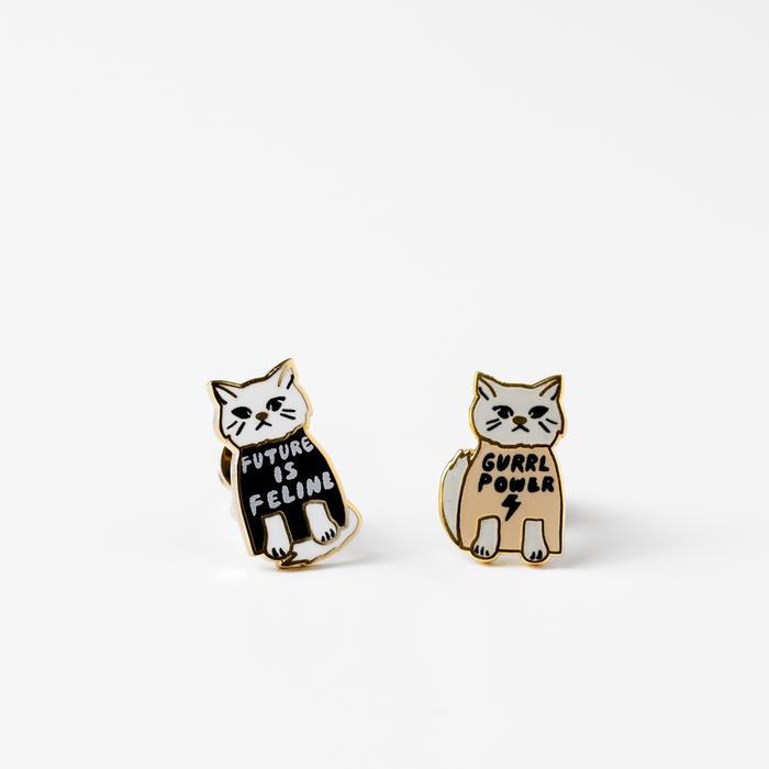 Yellow Owl Girl Power Earrings