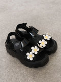Melissa X Lazy Oaf Women's Kick Off Sandals - Black Daisy
