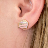 22k Gold Cake Enamel Earrings