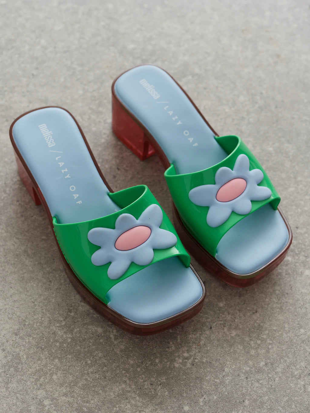 Melissa X Lazy Oaf Women's Shape AD Pink Green Blue
