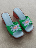 Melissa X Lazy Oaf Women's Shape AD Pink Green Blue
