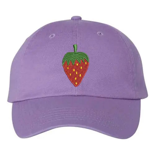 Embroidered Strawberry Cap