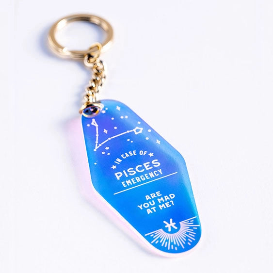 Pisces Holographic Keychain