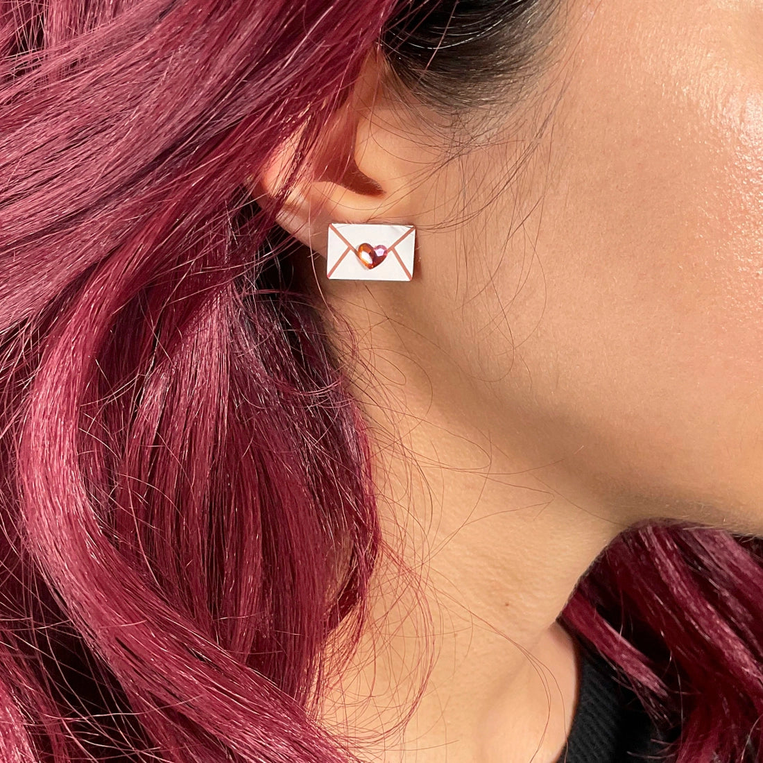 Tiny Love Letter Earrings