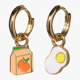 Hoop  Earrings- Juice Box/Egg