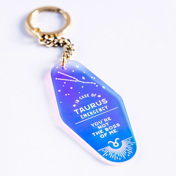 Taurus  Holographic Keychain