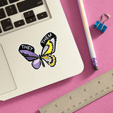They/Them Vinyl Sticker