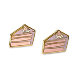 22k Gold Cake Enamel Earrings