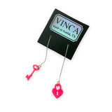 Locky For You Ear Threaders- Clear Pink